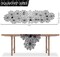 Halloween Decoration Table Runner with 12 Pack 3D Bats, Spider Web Black Lace Table Runner for Kitchen Dinner Table, Halloween Party Decoration Indoor - 13 x 72 Inch